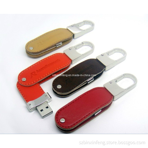 Swivel Leather USB Flash Stick